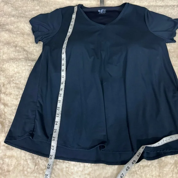 Shebird The Vera V-neck Short Sleeve Bra Tee in Navy Blue Size 8 - Picture 6 of 11